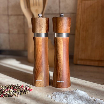 Houten Zout- en Pepermolen Set 2 Stuks