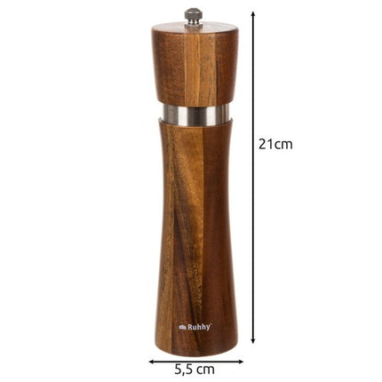 Houten Zout- en Pepermolen Set 2 Stuks