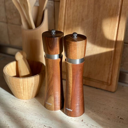 Houten Zout- en Pepermolen Set 2 Stuks