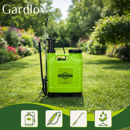 Gardlov Rugspuit - 16 Liter - Met Lans en Slang - Groen
