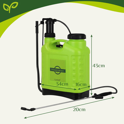 Gardlov Rugspuit - 16 Liter - Met Lans en Slang - Groen