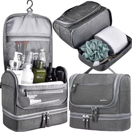 Soulima Hangende Toilettas - 25 x 20 x 14.5 cm - Met Thermovak - Grijs