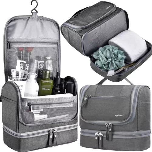 Soulima Hangende Toilettas - 25 x 20 x 14.5 cm - Met Thermovak - Grijs
