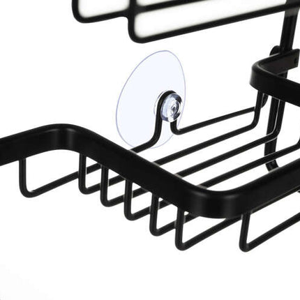 Ruhhy Hangende Doucheplank - 3 Niveaus - Zwart - Voor Douchecabine