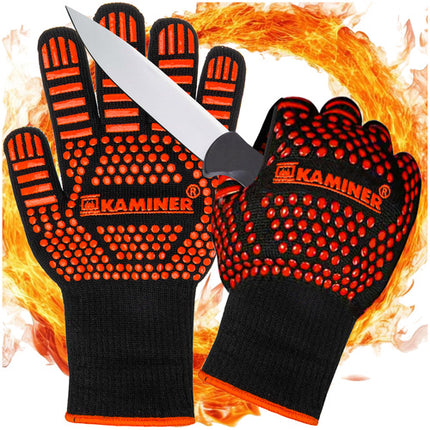 KAMINER Hittebestendige BBQ Handschoenen – Anti-slip Grillhandschoenen