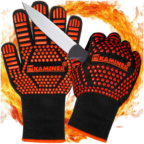 KAMINER Hittebestendige BBQ Handschoenen – Anti-slip Grillhandschoenen