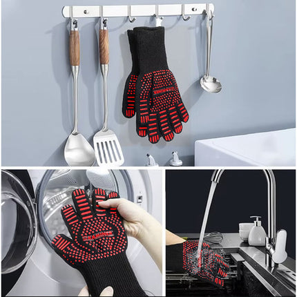 KAMINER Hittebestendige BBQ Handschoenen – Anti-slip Grillhandschoenen