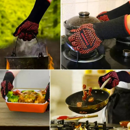 KAMINER Hittebestendige BBQ Handschoenen – Anti-slip Grillhandschoenen