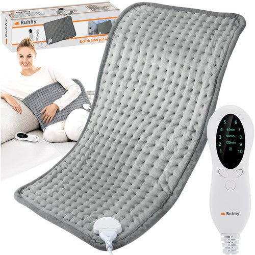 Ruhhy Elektrisch Warmtekussen - 40 x 30 cm - 10 Warmtestanden - Grijs