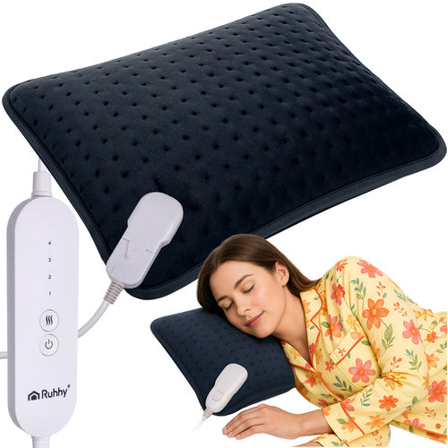 Ruhhy Elektrisch Warmtekussen - 40 x 30 cm - 4 Warmtestanden - Grijs