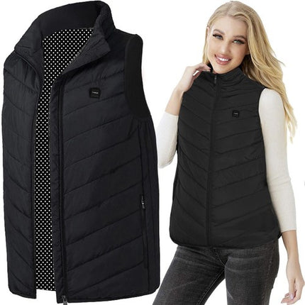 Trizand Verwarmd Vest - Maat M - USB - 9 Zônes - Zwart