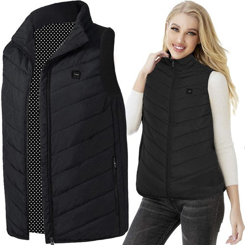 Trizand Verwarmd Vest - Maat M - USB - 9 Zônes - Zwart