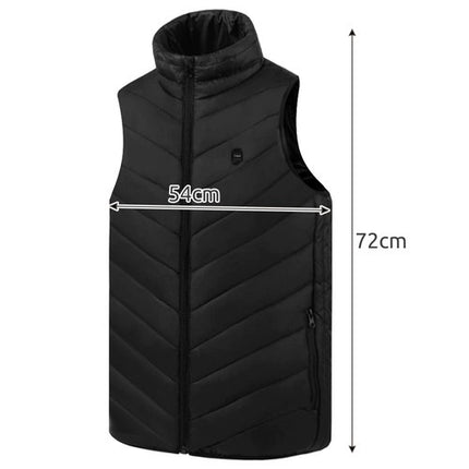 Trizand Verwarmd Vest - Maat M - USB - 9 Zônes - Zwart