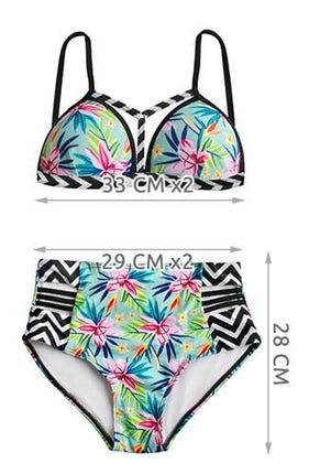 ISO Trade High Waist Bikini - Maat S - Push-up - Zwart