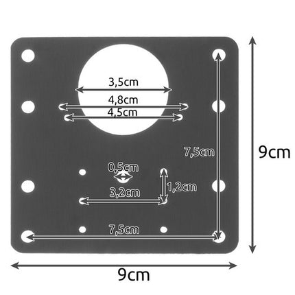 Meubel Scharnier Reparatieplaten – Set van 4 Platen + 24 Schroeven