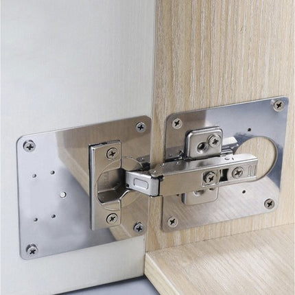 Meubel Scharnier Reparatieplaten – Set van 4 Platen + 24 Schroeven