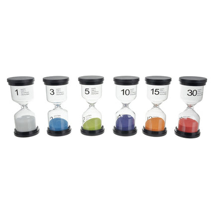 Kruzzel Zandloperset - 6 Delig - Educatief - 1 t/m 30 Minuten - Multicolor