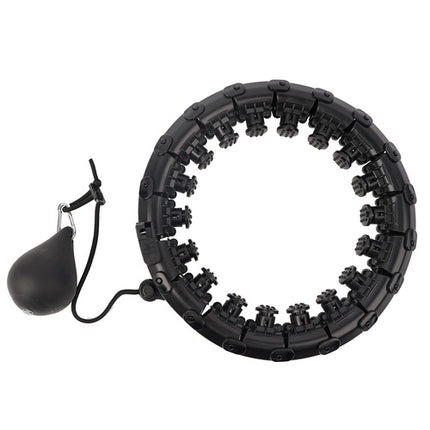 Trizand Massage Hula Hoop - Met Gewicht - 24 Segmenten - Zwart
