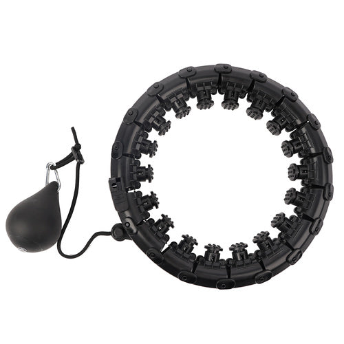 Trizand Massage Hula Hoop - Met Gewicht - 24 Segmenten - Zwart
