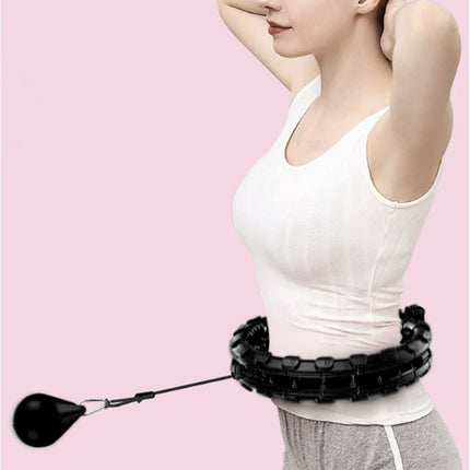 Trizand Massage Hula Hoop - Met Gewicht - 24 Segmenten - Zwart