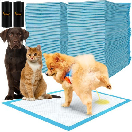 Purlov Hygiënische Pads - 60 x 40 cm - 100 Stuks incl. 30 Poepzakjes