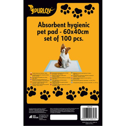 Purlov Hygiënische Pads - 60 x 40 cm - 100 Stuks incl. 30 Poepzakjes