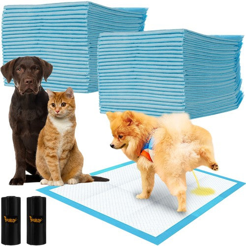 Purlov Hygiënische Pads - 60 x 60 cm - 50 Stuks incl. 30 Poepzakjes