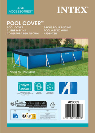 Intex Afdekzeil - 450 x 220 cm - Voor Rechthoekige Frame Zwembaden