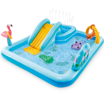 Intex 57161 Jungle Speeltuin - Opblaasbaar Zwembad met Glijbaan