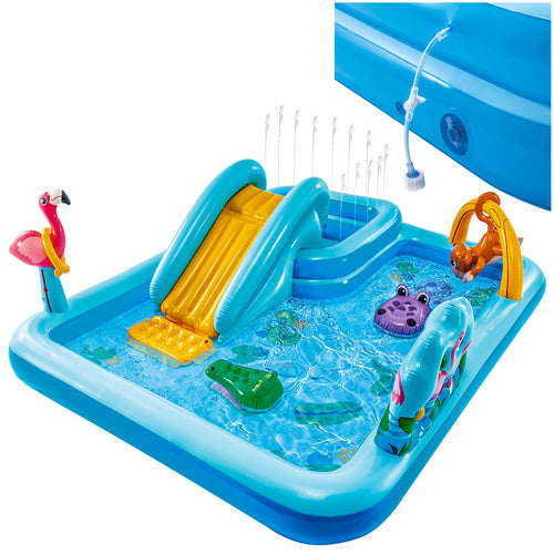Intex 57161 Jungle Speeltuin - Opblaasbaar Zwembad met Glijbaan