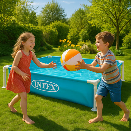Intex Frame Pool - 122 x 122 x 30 cm - Kinderzwembad - Blauw
