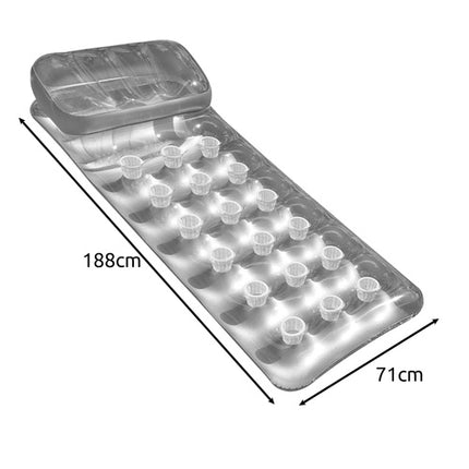 Intex 58894 Opblaasbaar Luchtbed - 188 x 71 cm - Zilver - Met Hoofdsteun