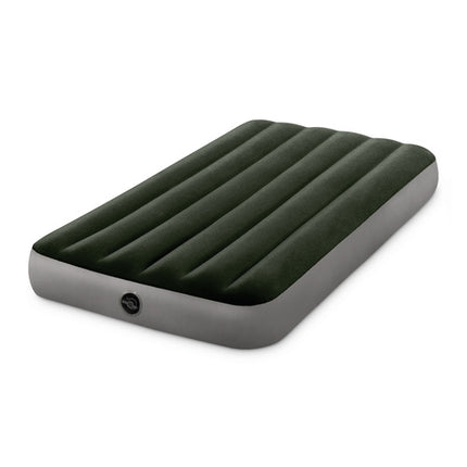 Intex Prestige Downy Eenpersoons Luchtbed - 191 x 99 x 25 cm - Grijs/Groen