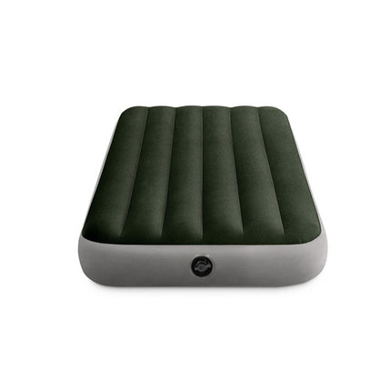 Intex Prestige Downy Eenpersoons Luchtbed - 191 x 99 x 25 cm - Grijs/Groen