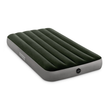 Intex Prestige Downy Eenpersoons Luchtbed - 191 x 99 x 25 cm - Grijs/Groen
