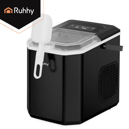 Ruhhy Ijsblokjesmachine - 1.2L - 12 kg/24u - Zwart - Met Schep