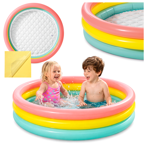 Intex Opblaasbaar Regenboog Zwembad - 114 x 25 cm - 131 Liter
