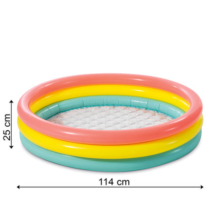 Intex Opblaasbaar Regenboog Zwembad - 114 x 25 cm - 131 Liter