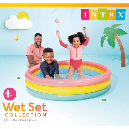Intex Opblaasbaar Regenboog Zwembad - 114 x 25 cm - 131 Liter