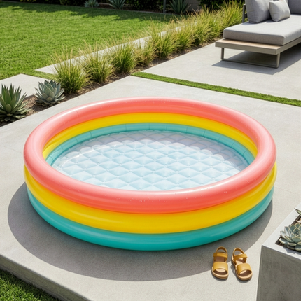 Intex Opblaasbaar Regenboog Zwembad - 114 x 25 cm - 131 Liter