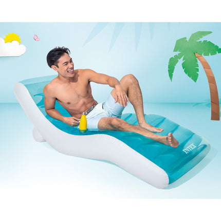 Intex 56874 Opblaasbare Lounger - 191 x 99 cm - Turquoise/Wit