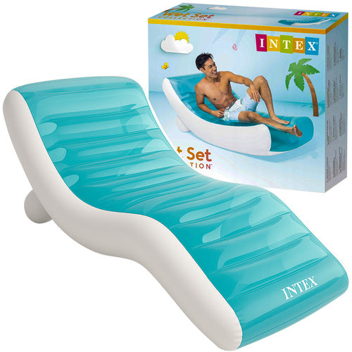Intex 56874 Opblaasbare Lounger - 191 x 99 cm - Turquoise/Wit