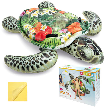 Intex 57555NP Opblaasbare Zwemschildpad - 191 x 170 cm - Met Handvatten