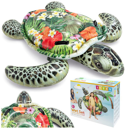 Intex 57555NP Opblaasbare Zwemschildpad - 191 x 170 cm - Met Handvatten