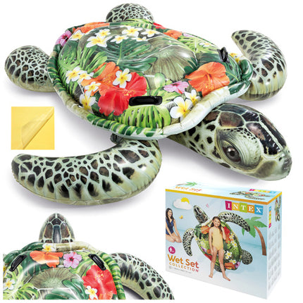 Intex 57555NP Opblaasbare Zwemschildpad - 191 x 170 cm - Met Handvatten