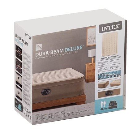Intex Ultra Plush Tweepersoons Luchtbed - 203 x 152 x 46 cm - Met Pomp
