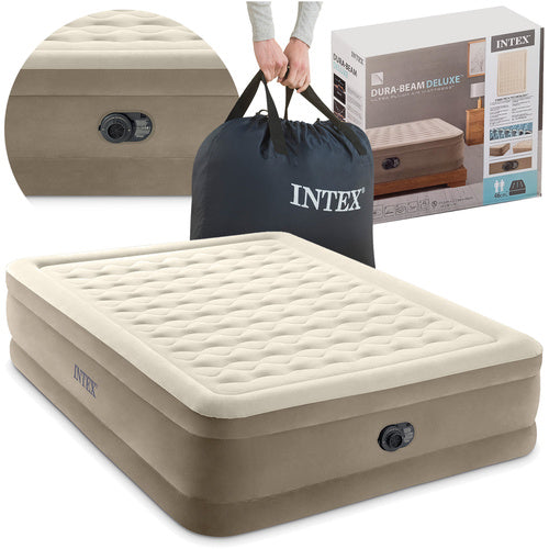 Intex Ultra Plush Tweepersoons Luchtbed - 203 x 152 x 46 cm - Met Pomp