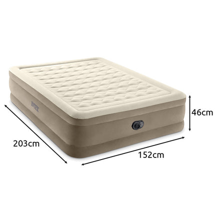 Intex Ultra Plush Tweepersoons Luchtbed - 203 x 152 x 46 cm - Met Pomp
