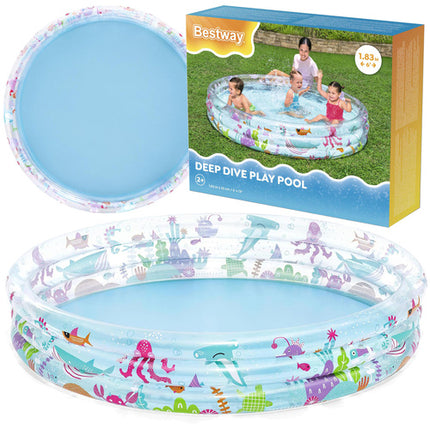Bestway Opblaasbaar Zwembad - 3 Ringen - 183 x 33 cm - Multicolour