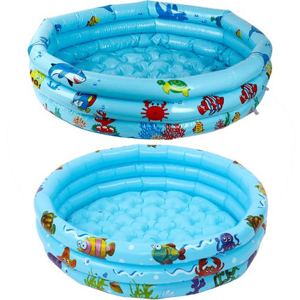 Kruzzel Opblaasbaar Kinderbadje - 80 cm - 58 Liter - Met Zachte Bodem